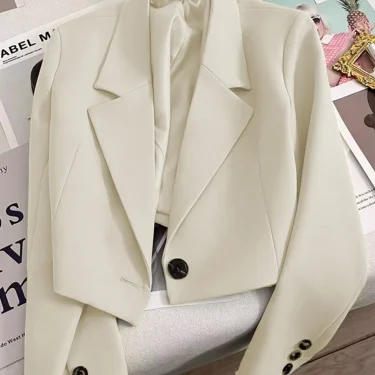 Women Blazer New in Spring Fall Office Lady Short Jacket Women Women Clothing Chic Elegant Youthful Woman Clothes Outerwear 5
