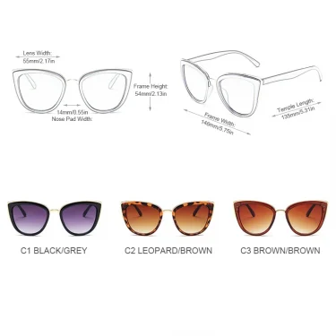 Classic Cateye Women Sunglasses Vintage Anti-glare Cat Eye Sun Glasses Female Fashion Leopard Driving Shades UV400 5