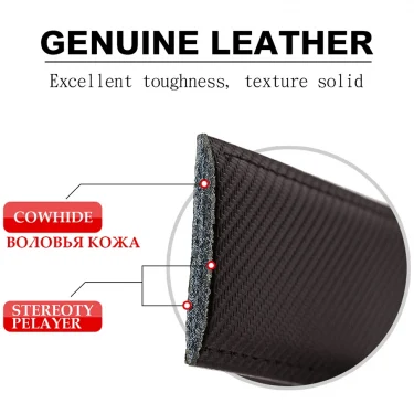 JACNAIP Men Belt Genuine Leather Belts for Automatic Buckle Black Brown Men's Belts Without Buckle Cowskin 4