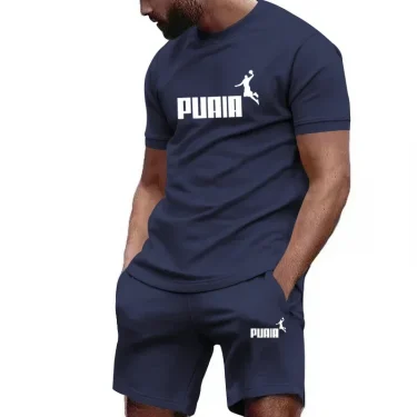 Summer Men's Sets Fashion Tracksuit Men Short Sleeve T Shirts+Sport Shorts Suit Men Casual Men Clothing Mens Joggers Sets S-4XL 4