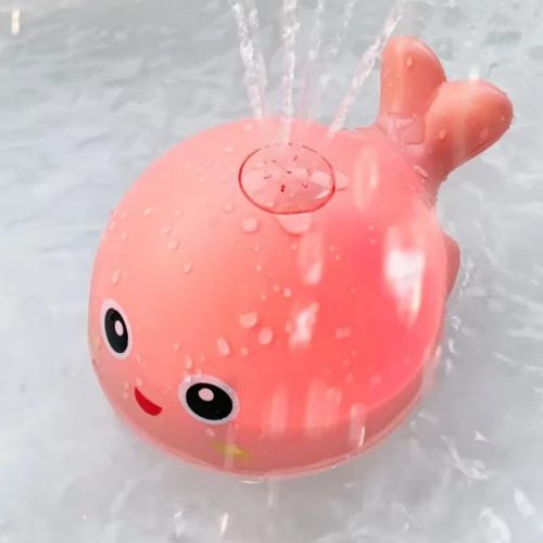 Baby Bath Toys Spray Water Shower Bathing Toys for Kids Electric Whale Bath Ball with Light Music LED Light Toys Bathtub Toy