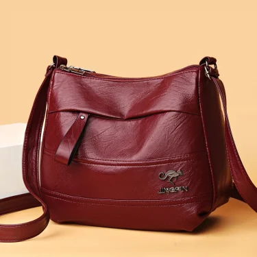 Elegant Leather One Shoulder Handbag Shopping Bag New Women's Fashion Handbag Sheepskin grain Beautiful Lady Crossbody Bag 3