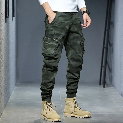 Joggers Cargo Pants Men Casual Hiphop MultiPocket Male Trousers Sweatpants Streetwear Tactical Track KhakiCamouflage Pants 2