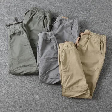 Stylish Joggers Pants Sporty Pure Color Slim Pants Solid Color Male Men Cargo Pants Men Clothes 4