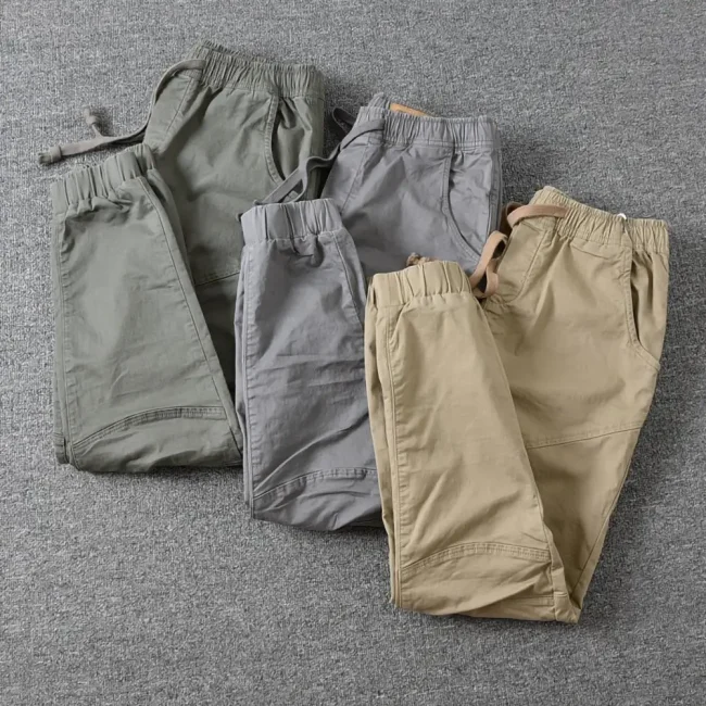 Stylish Joggers Pants Sporty Pure Color Slim Pants Solid Color Male Men Cargo Pants Men Clothes 4