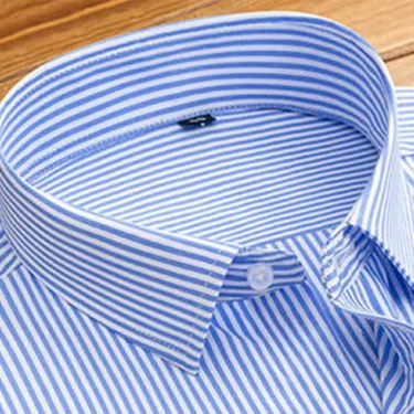 Men's long-sleeved shirt Spring summer business casual cotton non-ironing high quality breathable fashion stripe new 5