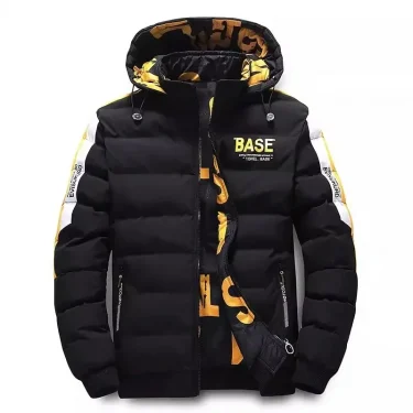 Men Autumn Winter Cotton Jacket Warm Comfortable Padded Thickened Down Jacket New Double-Sided Clothes Removable Cap M-5XL 5