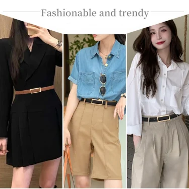 Genuine Leather Belts For Women Belt Female Metal Buckle Belt Straps Waistband For Jeans Dress 5