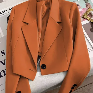 Women Blazer New in Spring Fall Office Lady Short Jacket Women Women Clothing Chic Elegant Youthful Woman Clothes Outerwear 3