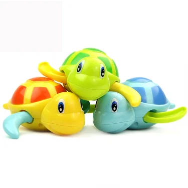 Baby Bath Toys Toddler Bathing Tortoise Cute Swimming Turtle Pool Beach Classic Chain Clockwork Water Toy For Kids Water Playing 1