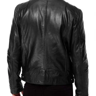Men's Leather Jacket Bomber Motorcycle Biker Pu Leather Casual Loose Fit Faux Jacket For Men 3