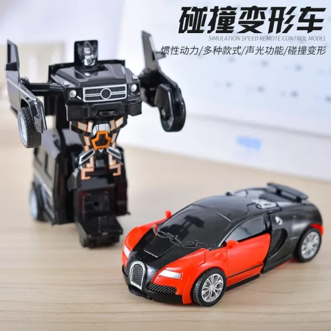 Shape-shifting toy car inertial impact one-button shape-shifting boy puzzle collision shape-shifting Autobot robot 4