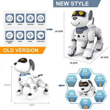 Intelligent Remote Control Robot Dog Electronic Stunt Voice Command Programmable Touch-sense Music Song Children's Toys for Boys 6