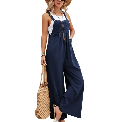 Women Loose Fit Fashion Overalls Wide Leg Baggy Bib Overalls Jumpsuit Dungarees Summer Jumpsuit Casual Elegant Overalls Summer 1