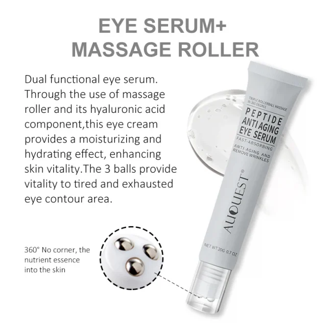 AUQUEST Peptide Eye Cream Eye Bags Dark Circles Removal Moisturizing Hydrating Serum Lifting Eye Skin Care Beauty Cosmetics 3