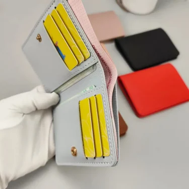 High Brand Card Bag Two Fold Buckle Small Wallet Portable Bank Card Driver'S License Two In One Ultra Light Thin Card Bag Wallet 3