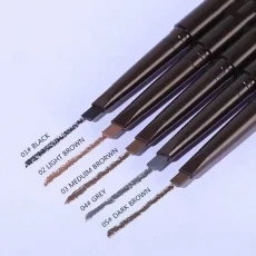 2 in 1 Eyebrow pencil professional Cosmetics makeup for women 5 Colors Waterproof Eyebrow Tattoo brush Long Lasting eyebrow pen 5