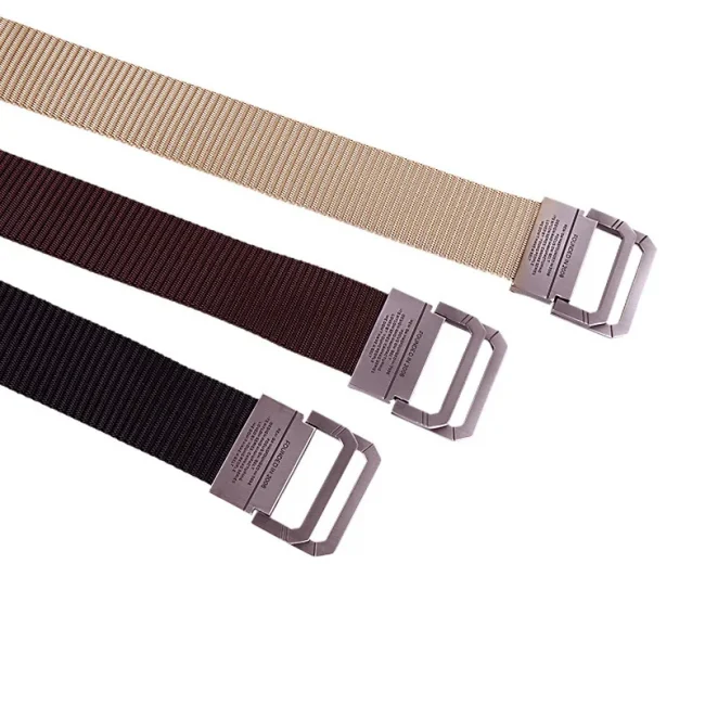 Men Belts Automatic Buckle Metal Webbing Belts for Men Canvas Nylon High Quality Strap Casual Sports Students HB009 5