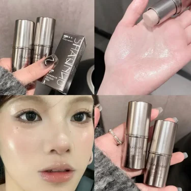 Wet And Shiny Highlighter Stick Brightening Eyes And Contouring Bar Pearlescent Natural Water Light Makeup 3