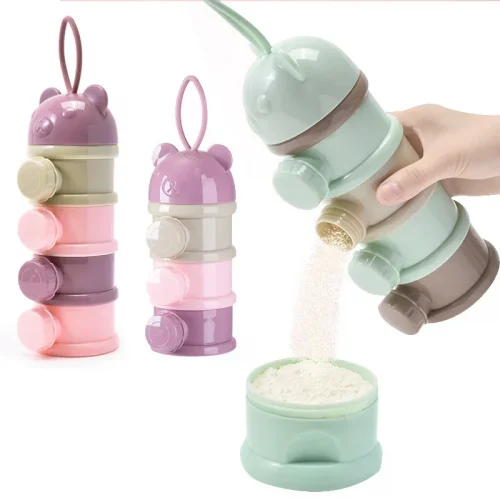 3Pcs/4Pcs Baby Formula Milk Storage Infant toddler Portable Milk Powder Box Dispenser Food Container Kids Food Storage Snack box 1