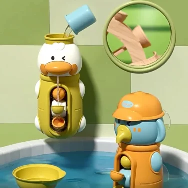 New Cute Duck/Elephant Baby Shower Bath Toys Children Water Play Spinner with Suction Cup Waterwheel Games for Kid Bathroom 5