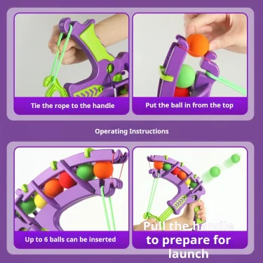 Montessori Throw Sport Slingshot Target Sticky Ball Dartboard Basketball Board Games Educational Children's Outdoor Game Toy 3