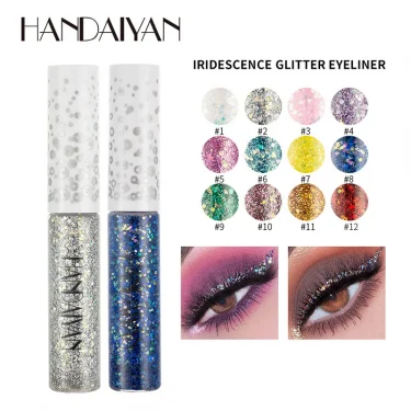New 12 Colors Diamond Glitter Liquid Eyeliner Durable Waterproof Makeup Shimmer And Shine Eye Pencil Makeup Beauty Tools 2