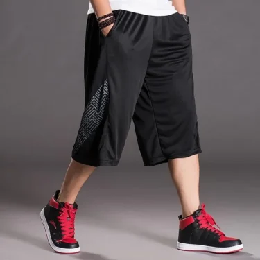 Male Short Pants Quick Dry Graphic Men's Shorts Long Oversize Training Basketball Bermuda 3 Quarter Elastic Personalizate Fit Xl 3