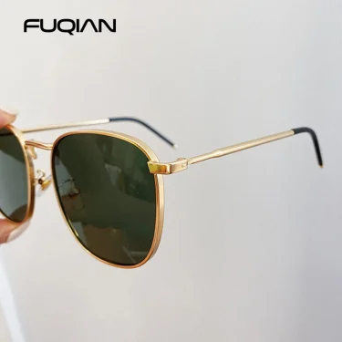 Fashion Metal Square Sunglasses Women Men Stylish Round Sun Glasses Ladies Retro Black Driving Shades UV400 6