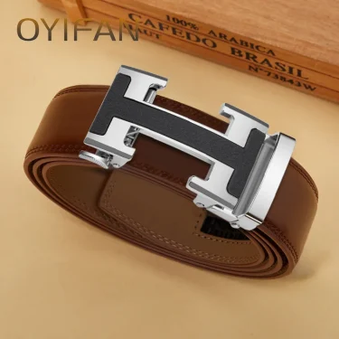 Men Belt Top quality cow genuine leather men's belt cowhide strap for male automatic buckle belts for men alloy buckle belt Men 4