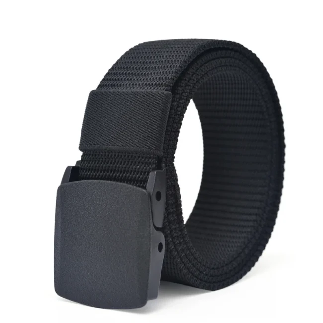 Classic Men Women Belts Military Nylon Adjustable Belt Outdoor Travel Tactical Waist Belt with Plastic Buckle for Pants 1