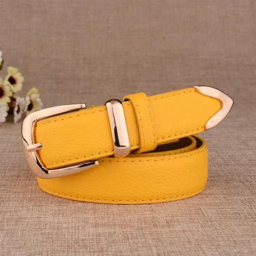 Fashion Women Genuine Leather Belts High Quality Gold Buckle Best Matching Dress Jeans Belts for Lady LB2146 3