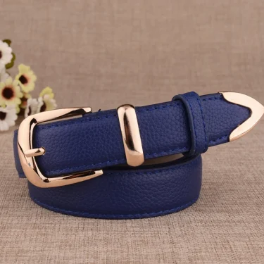 Fashion Women Genuine Leather Belts High Quality Gold Buckle Best Matching Dress Jeans Belts for Lady LB2146 2