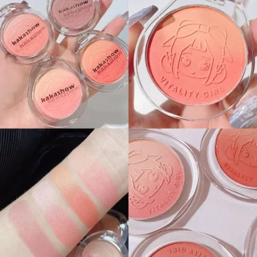 Dual Gradient Blush Highlights Natural Nude Makeup Brightening Cheek Purple Blue Female Niche Brand 2024 New 3