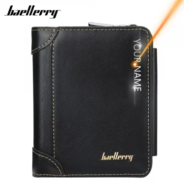 New Leather Men Wallets High Quality Zipper Short Desigh Card Holder Male Purse Vintage Coin Holder Men Wallets 2