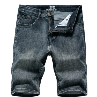 2024 Summer New Men's Denim Shorts Classic Black Blue Thin Section Fashion Slim Business Casual Jeans Shorts Male Brand 3