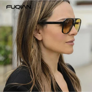 Retro Pilot Sunglasses Men Women Fashion Aviation Polarized Sun Glasses Unisex Vintage Gradient Color Outdoor Anti Glare Shades 2