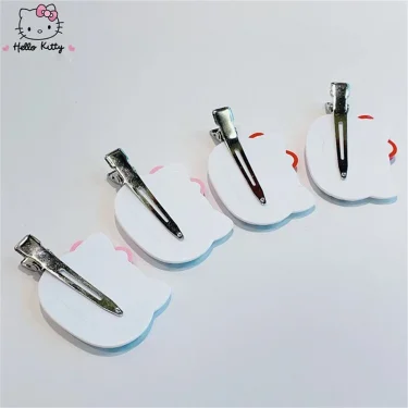 Kawaii Sanrio Hello Kitty Hairpin Girls Ornaments Anime Accessories Cartoon Headrope Scrunchies Hair Circle Headdress Hair Gifts 5