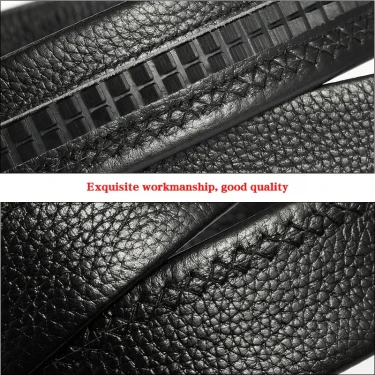 Men Belt Metal Luxury Brand Automatic Buckle Leather High Quality Belts for Men Business Work Casual Strap ZDP001A 5