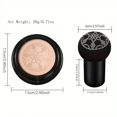 CC Cream Foundation Moisturizing Concealer Waterproof Oil, Mushroom Head Air Cushion, Long-Lasting Nude Makeup 4