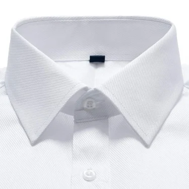 Classic French Cuff Men's Dress Shirt Long Sleeve Male Formal Wedding Party White Black Oversized Cufflink Shirts with Pocket 4