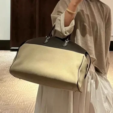 Designer Fashion leather Handbag Shoulder Strap Crossbody Handbag Large Capacity Canvas Women's Simple Tote Bag 3