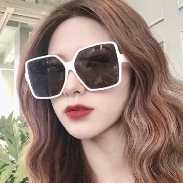 Fashion Women Oversize Sunglasses Gradient Plastic Brand Designer Female Sun Glasses Uv400 3