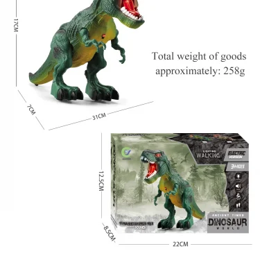 Dinosaur Toys for Kids 3+, Electric Audiovisual Dinosaur Model Electronic Walking Robot Dinosaur Toy Not Include Battery 6