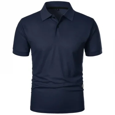 New Solid Color Polo Shirt Men's Short Sleeve Button Tshirts Lapel Lightweight Streetwear Sport Casual Tops 5
