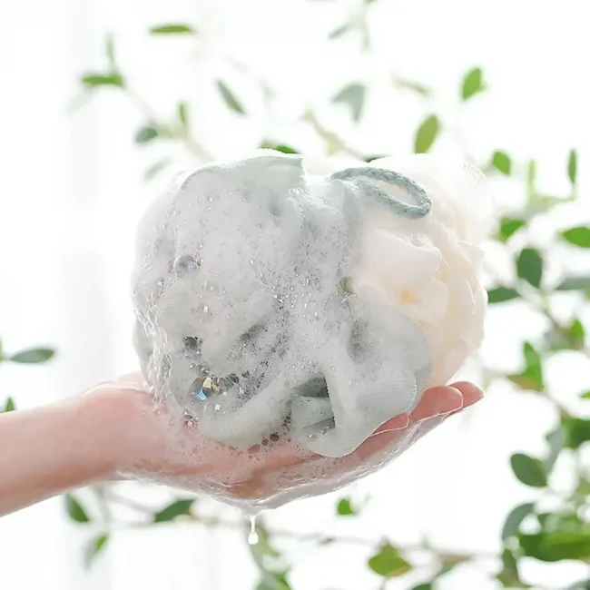 Soft Shower Mesh Foaming Sponge Body Scrub Exfoliating Back Brush Skin Cleaner Bath Bubble Ball Skin Care Bathing Accessories 5