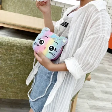 Cute Design Children's Small Cat Shoulder Bags Lovely Baby Girls Coin Purse Boys Kids Crossbody Bag Handbag Princess Accessories 3