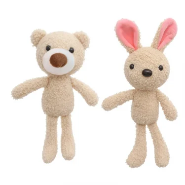 Cute Stuffed Animal Small Bunny Bear Plush Fashion Backpack Decorations Kids Gift Handbag Charm Neonatal Photography Accessories 1
