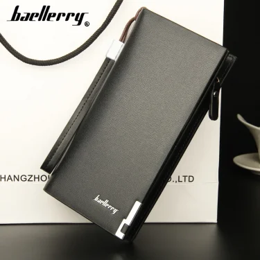 Baellerry Men Wallets Business Long Zipper Large Capacity Quality Male Purse With Card Holder Multi-function Wallet For Men 3