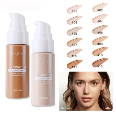 Liquid Foundation Effective Concealer Waterproof Sweat-resistant Makeup Professional Cosmetics 1